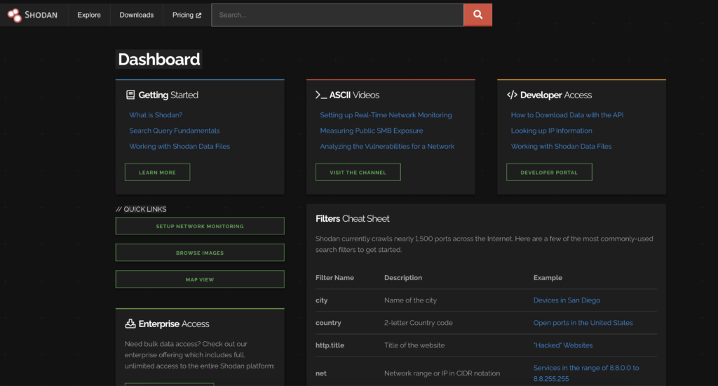 Shodan Dashboard