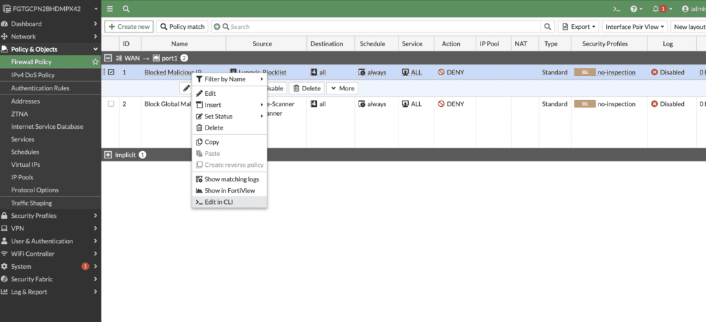 Dynamic IP Blocklists in FortiGate Ensure traffic in relationto virtuap IPs VIPs